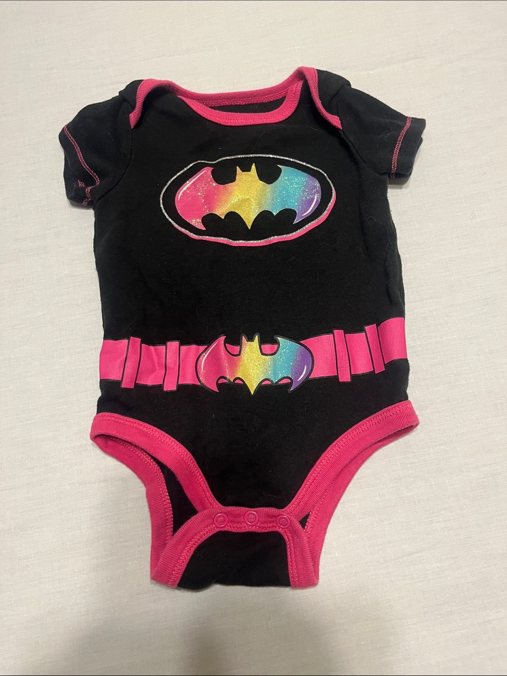 Baby Batgirl + Batman Bodysuits